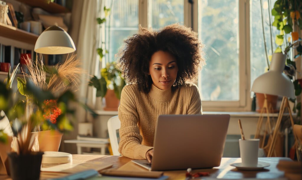 Funcionário trabalhando em home office com VPN corporativa segura