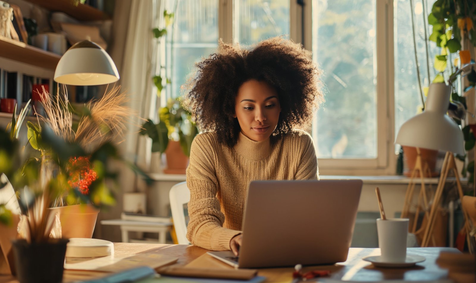 Funcionário trabalhando em home office com VPN corporativa segura