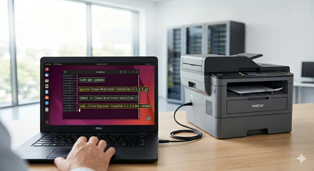 Guia passo a passo para instalação de impressoras Brother no Ubuntu 24.04 LTS